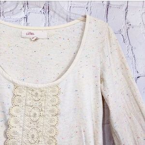 Anthropologie lilka confetti long sleeve top